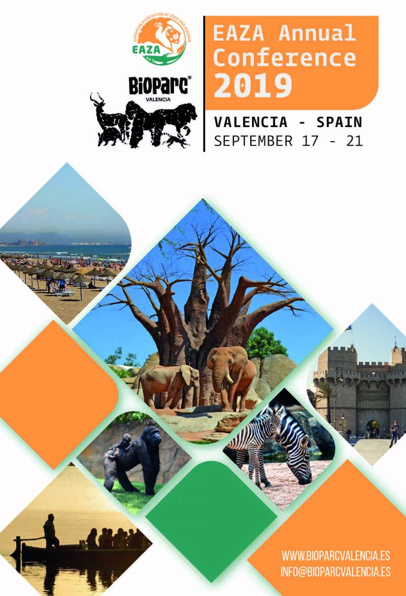 Cartel de la Conferencia Anual de EAZA en Bioparc València. ViuValència