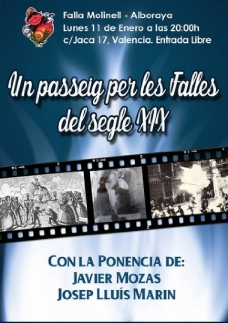 Cartel de la charla de la presentación de la falla. //Viu Valencia