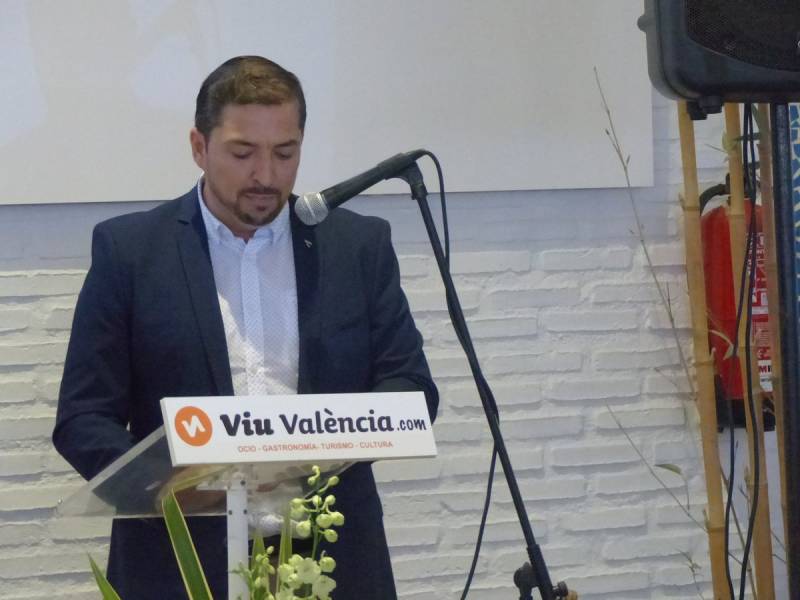 Pere Valenciano, durante la presentación de Viuvalencia.com en el restaurante L