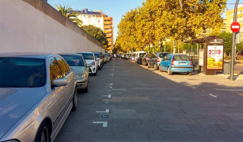 Una zona de aparcamiento en València. EPDA