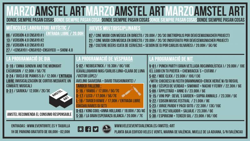 CARTEL MARZO AMSTEL ART 