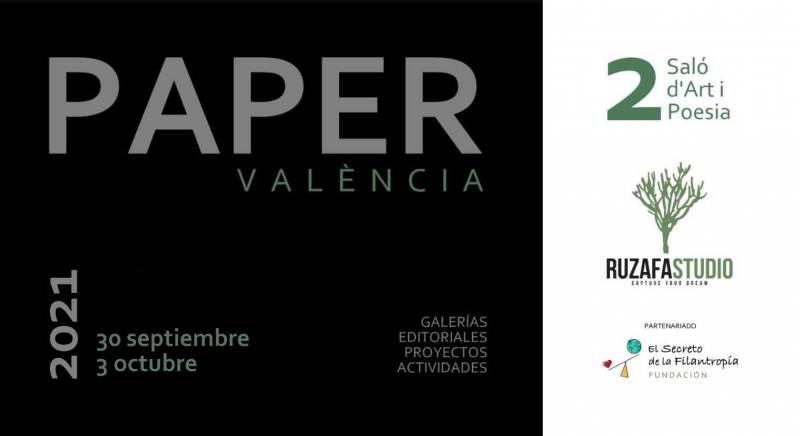 Cartel de la segunda edición del Salón de Arte y Poesía Paper València. EPDA