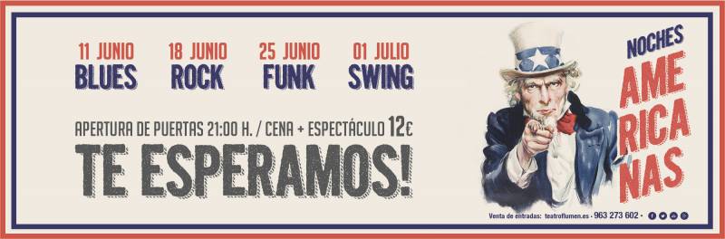 Cartel de las noches de verano en Flumen. // viu valència