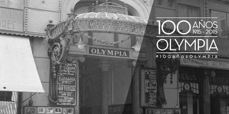 Cartel representativo de los 100 años del Olympia. // Viu Valencia