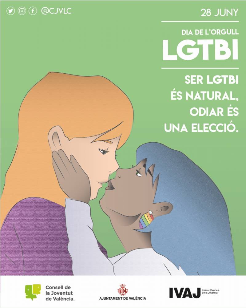 Cartel del Consell de la Joventut por el Orgullo LGTBI 2019