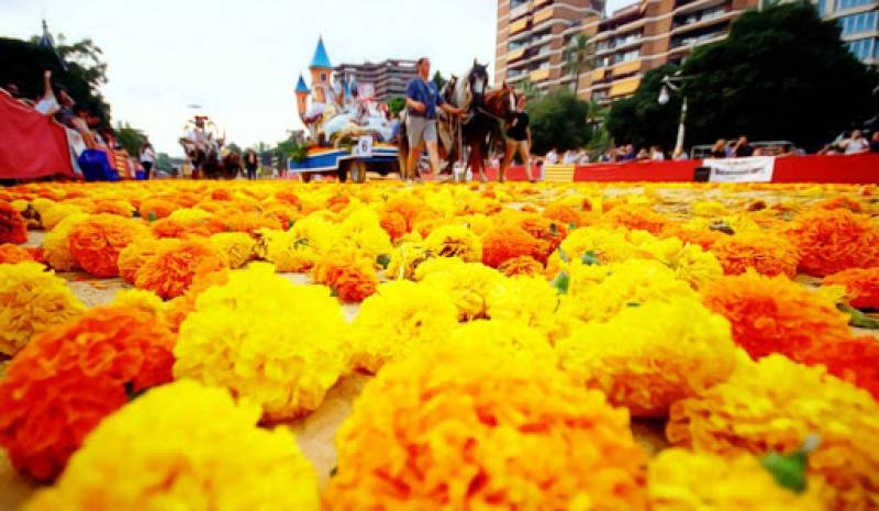 Una imagen de la batalla de flores de València. EPDA
