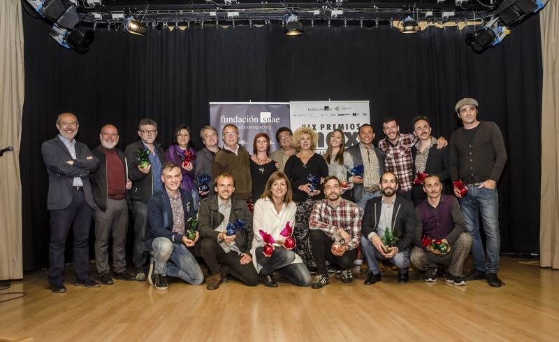 Acto en la Sgae con los premiados. //viu valència