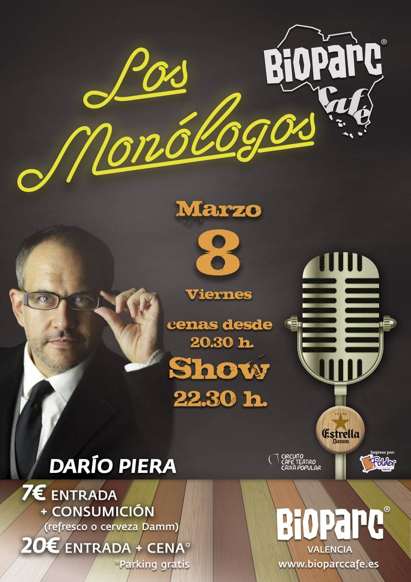 BIOPARC Café - monólogo 8  marzo - Darío Piera