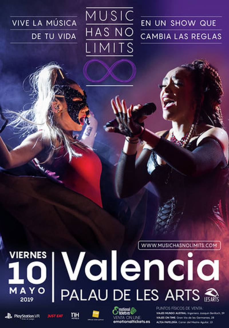 MUSIC HAS NO LIMITS cartel Valencia