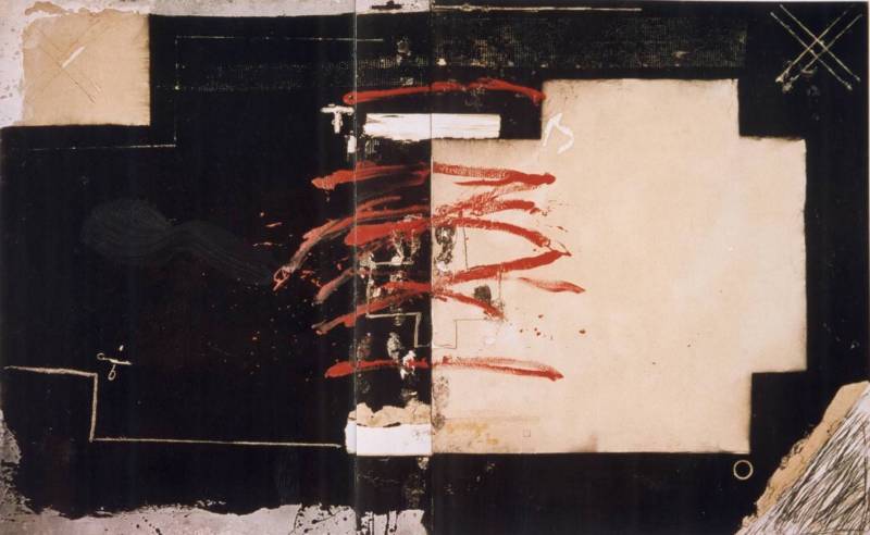 Gran diptic roig i negre, 1980 Antoni Tapies