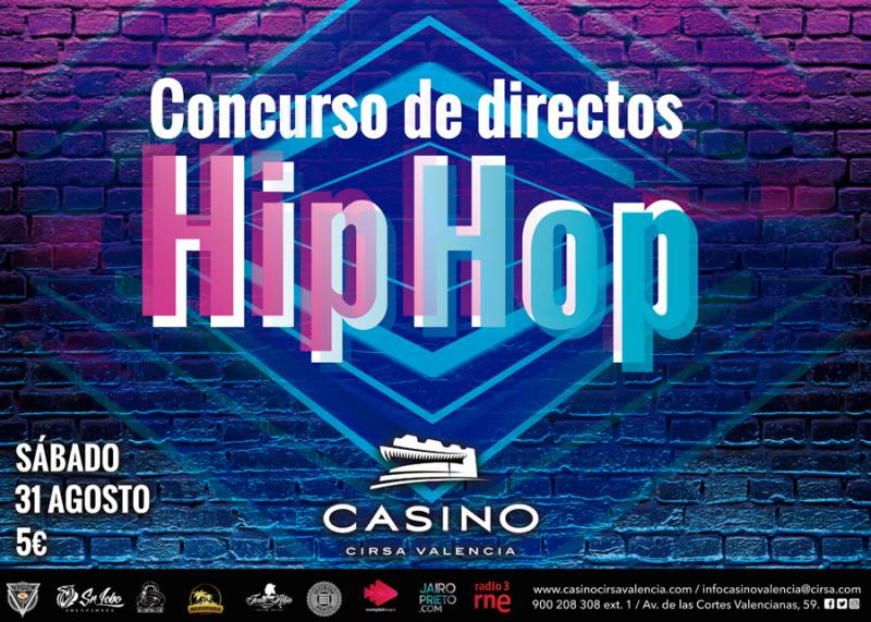 Cartel del concurso de Hip Hop RookieFest celebrado en el Casino Cirsa Valènica. ViuValència
