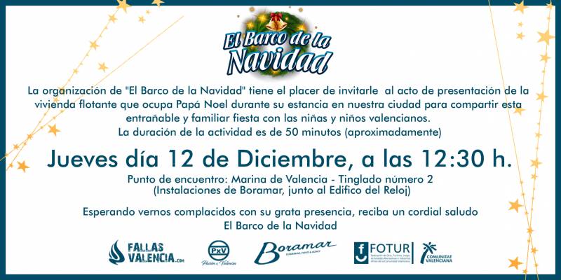 El barco de la Navidad, invitación