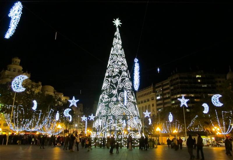 Plaça del Ajuntament decorada