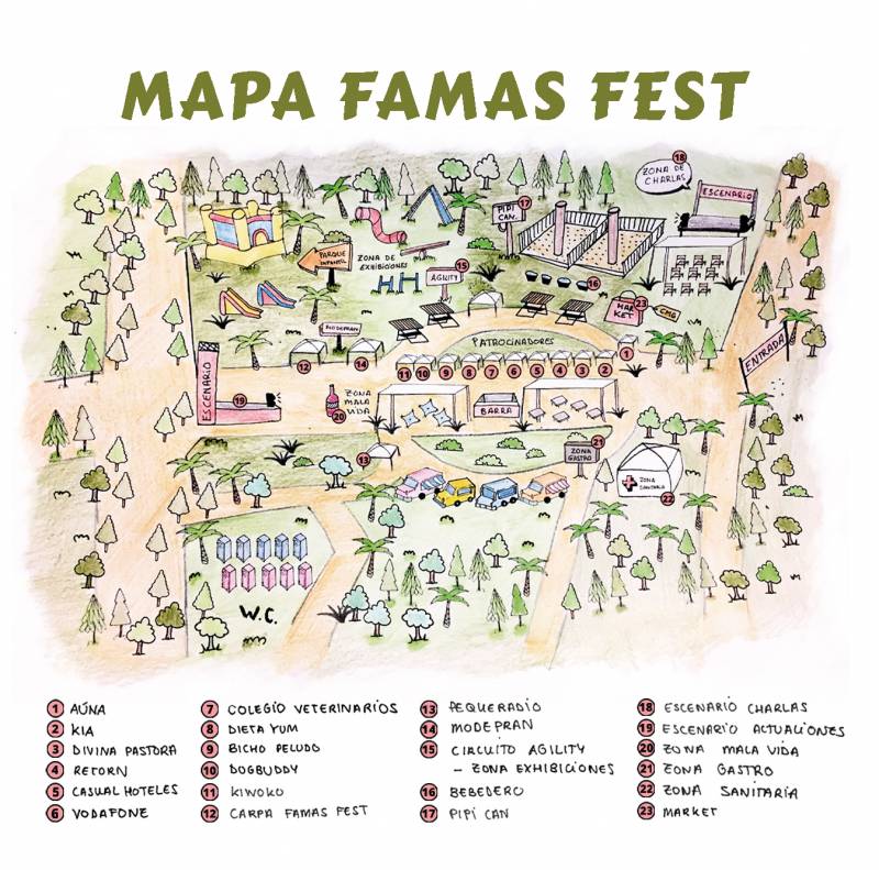 Mapa Famas Fest, viveros