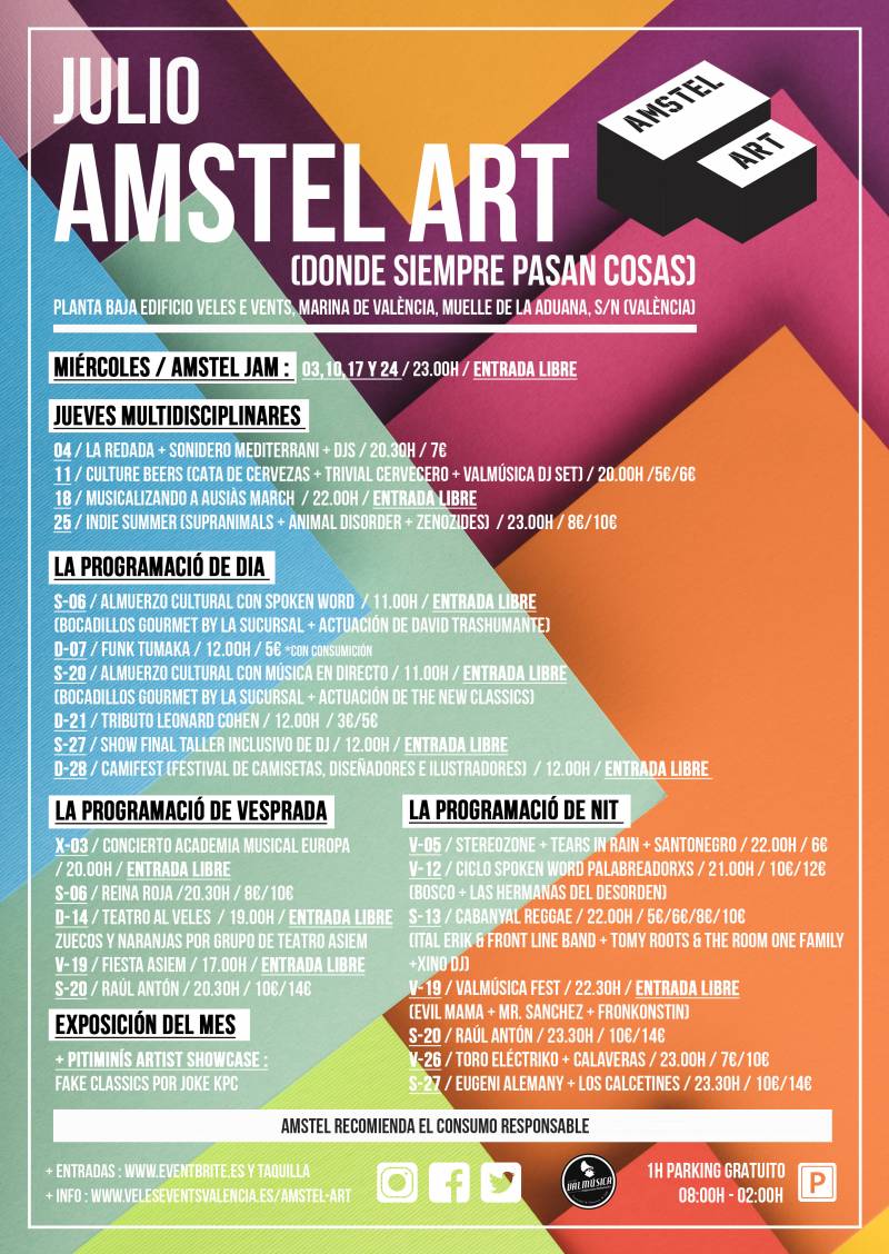 CARTEL JULIO 19 AMSTEL ART 