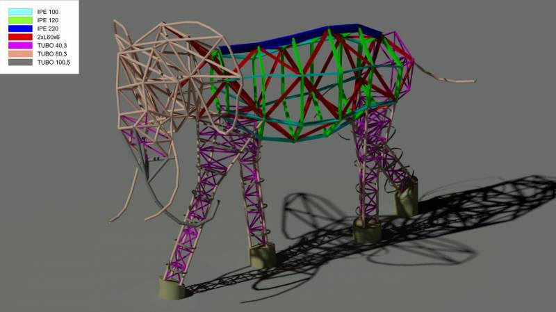Maqueta elefante Plaza BIOPARC Valencia Maqueta elefante Plaza BIOPARC Valencia