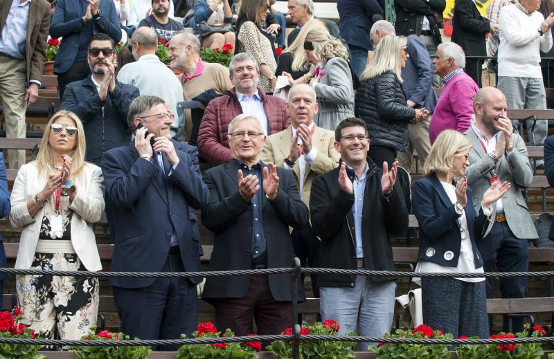 El presidente de la Diputació de València, Jorge Rodríguez, con el alcalde de Valencia y el presidente de la Generalitat