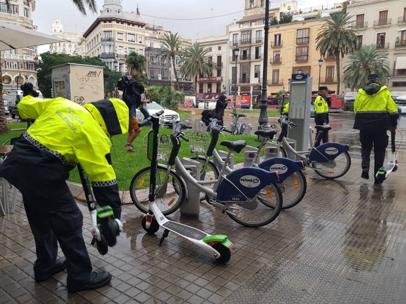 Retirada de patinets 