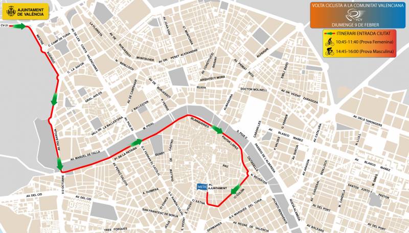 Recorregut Etapa final Volta Ciclista a la Comunitat Valenciana 2020