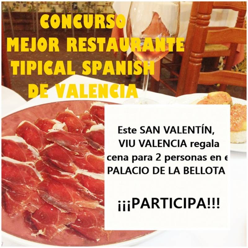 Este SAN VALENTÍN, Viuvalencia regala 1 cena para 2 personas en el Palacio de la Bellota