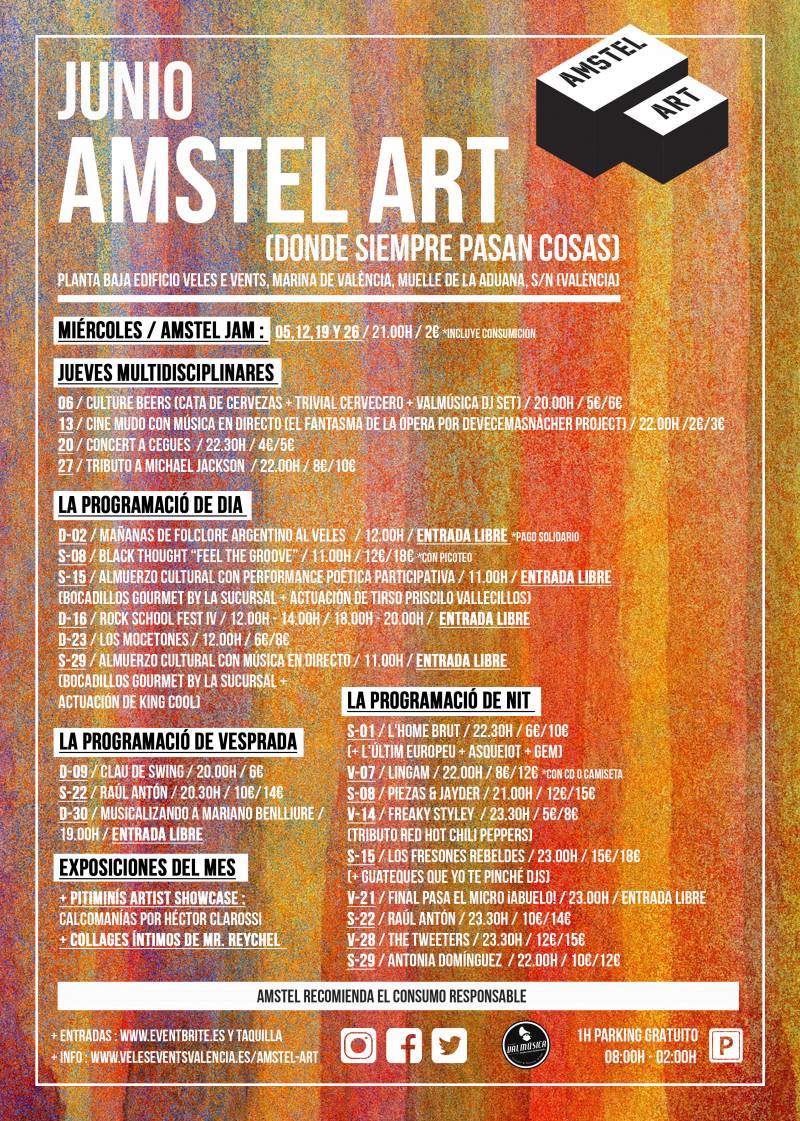 CARTEL JUNIO AMSTEL ART