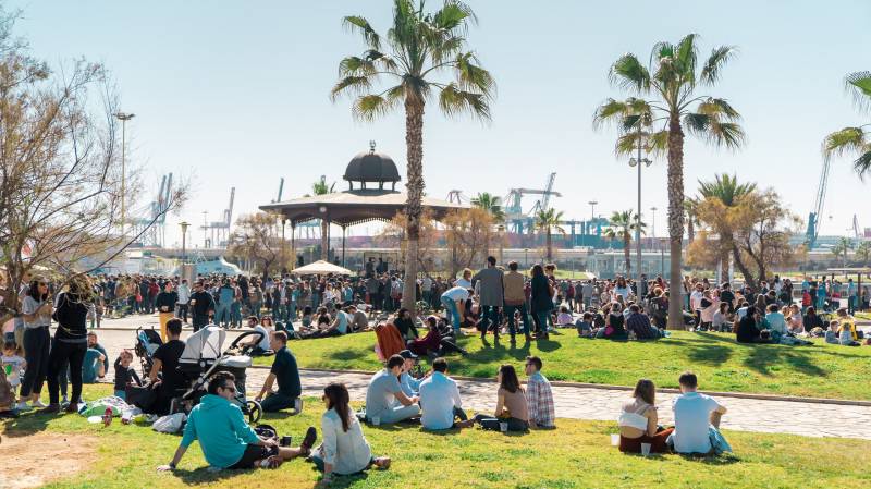 Ambiente pérgola La Marina de Valencia