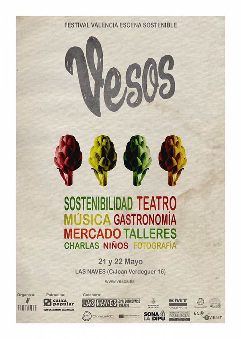 Cartel del Festival Vesos (Valencia Escena Sostenible)