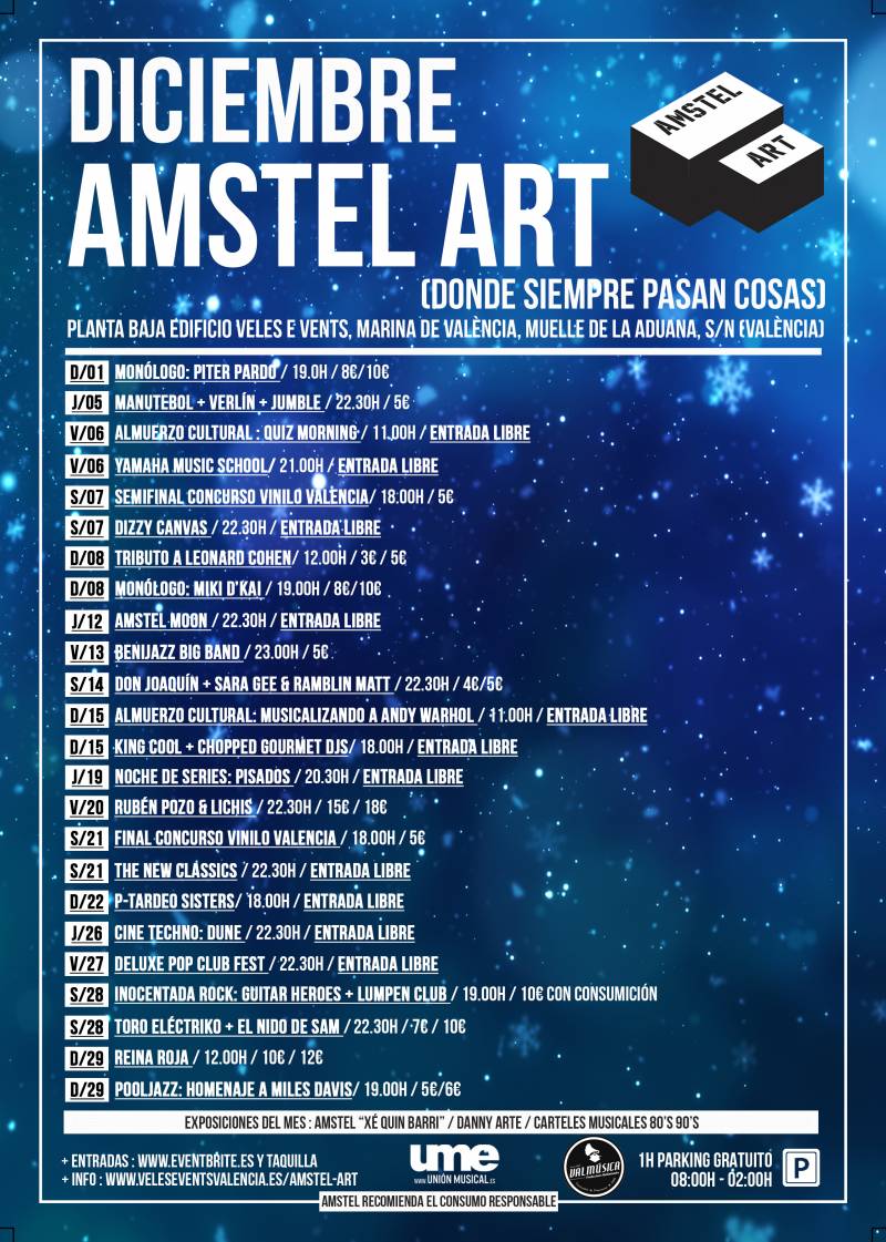 CARTEL DICIEMBRE 19 AMSTEL ART 