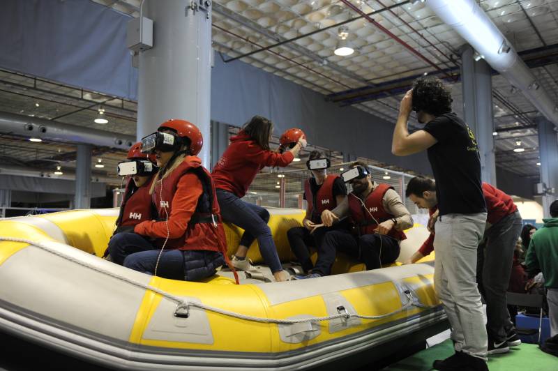El simulador de rafting vuelve a convertirse en el gran atractivo de la propuesta de la Diputació
