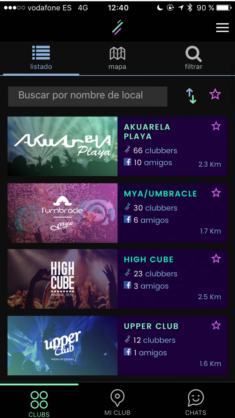 Captura de pantalla de la app