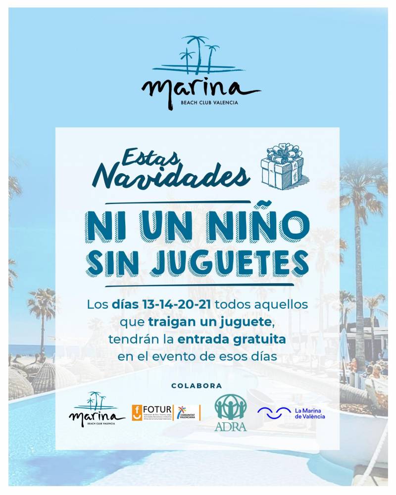 Campaña ni un niño sin juguete de Marina Beach Club Valencia