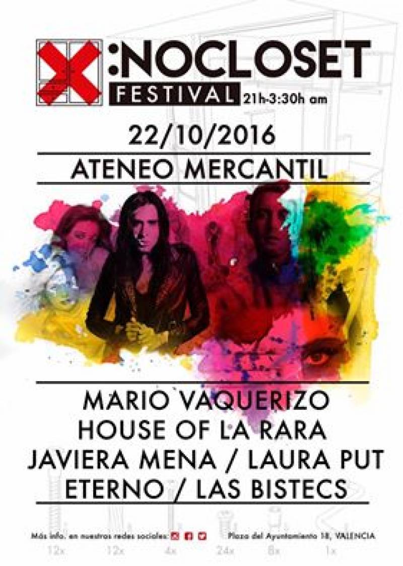 Cartel oficial del No Closet Festival