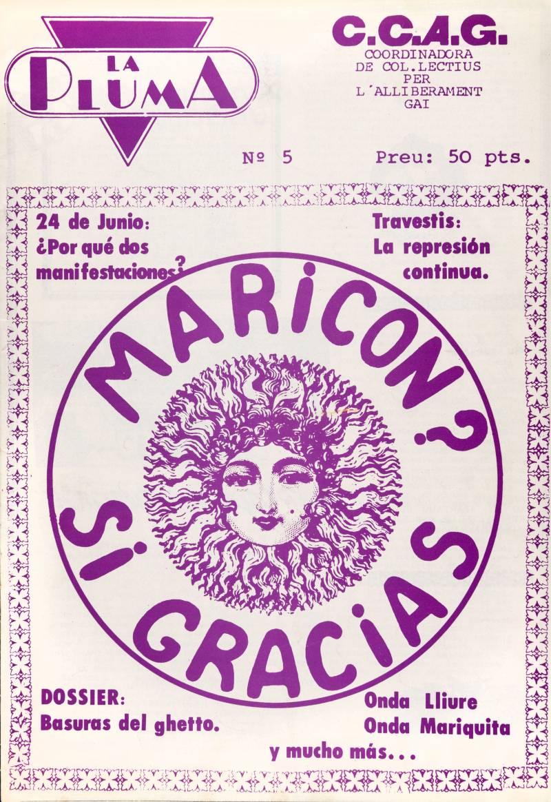 Revista La pluma nº 5, Barcelona, 1979. Coordinadora de Col·lectius per l