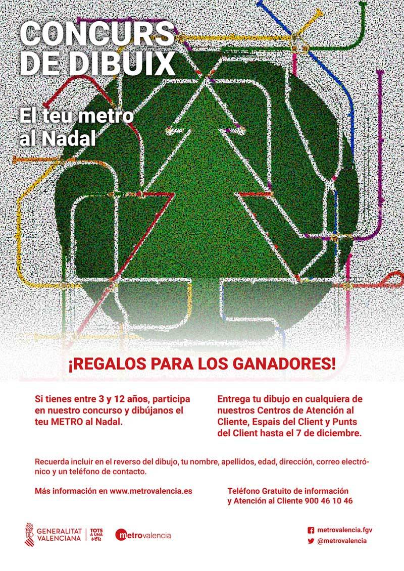 Cartel Concurso Dibuix Nadal, Metrovalencia