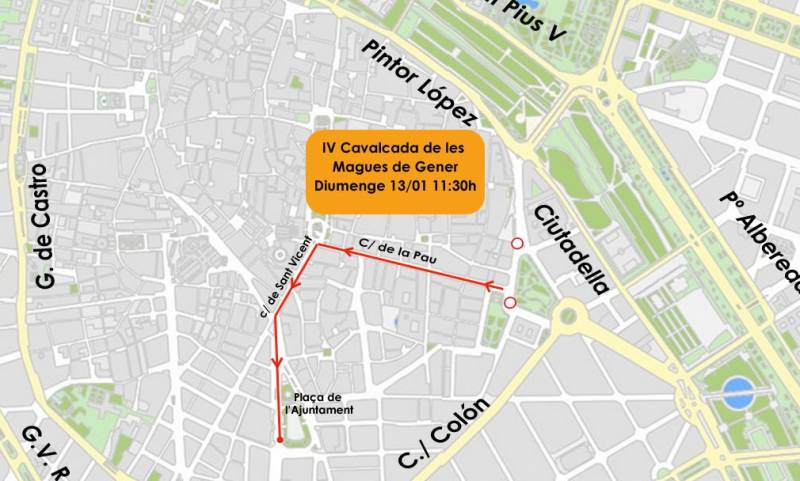 Itinerari IV Cavalcada de les Magues de Gener