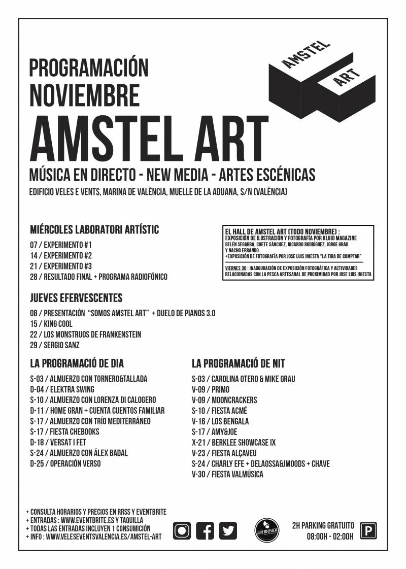 CARTEL NOVIEMBRE AMSTEL ART