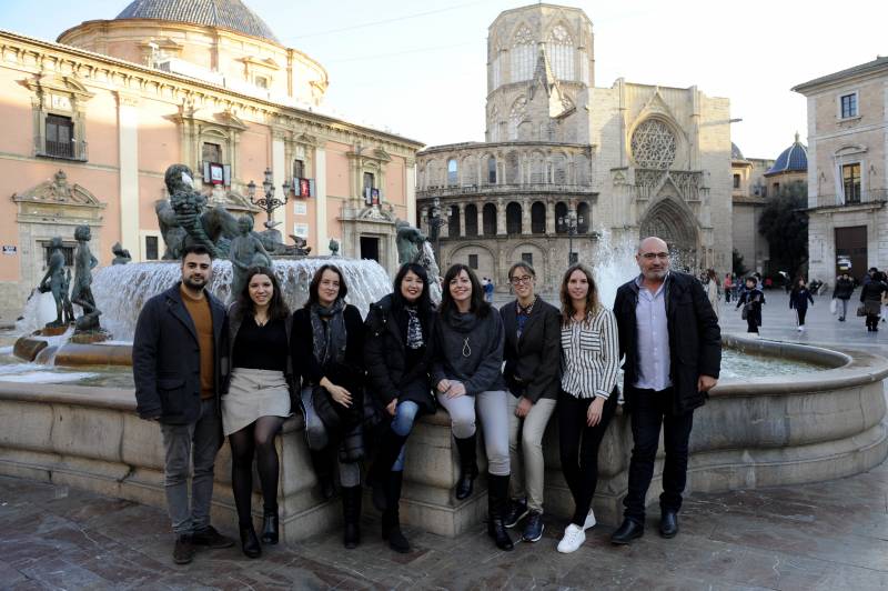 Rius y Claudia Montero, Esther Torró, Sara Galiana, Raquel Sánchez, Iluminada Pérez y Mª José Belenguer