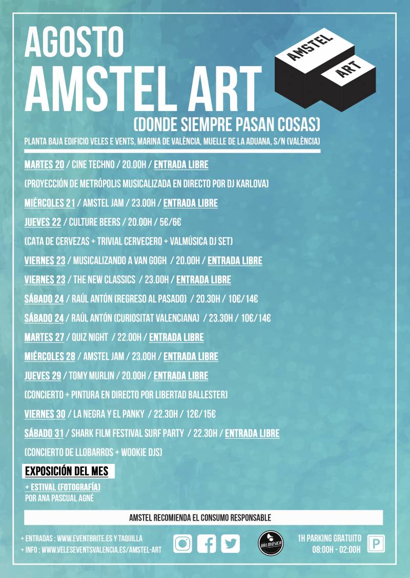 CARTEL AGOSTO 19 AMSTEL ART