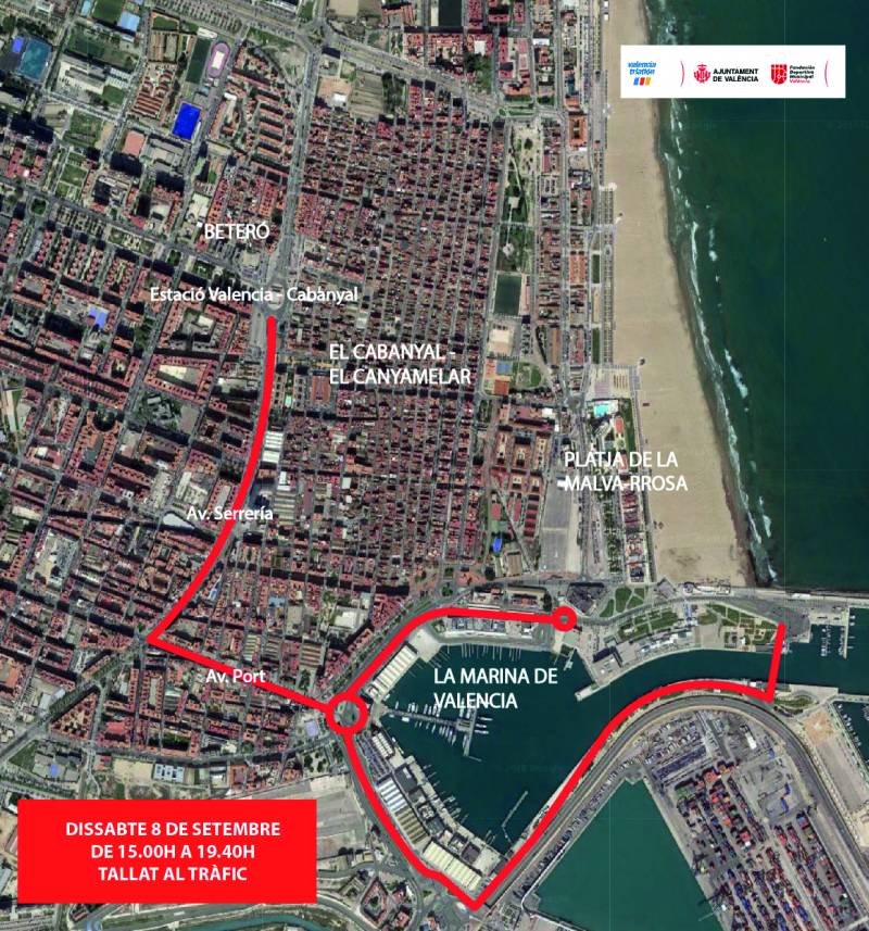 Triatlon mapa valencia TARDE