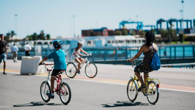 Bicis en La Marina de València