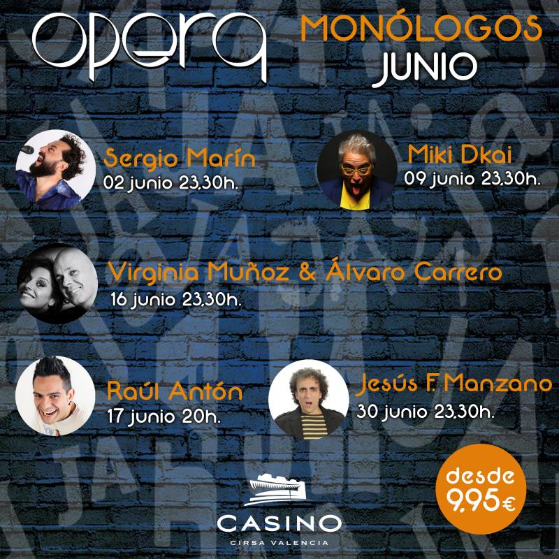 Monólogos junio Casino Cirsa Valencia