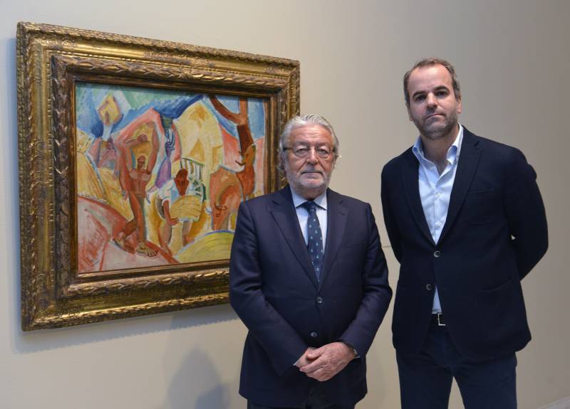 El presidente de la Fundación Bancaja, Rafael Alcón, y del comisario de la muestra, Javier Molins
