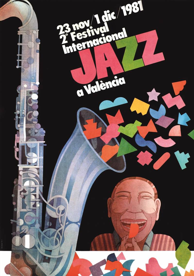 Cartel del festival de Jazz de 1981 en el teatro principal. // viu valència