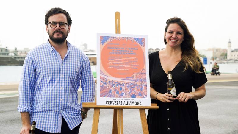 Presentación, Ramon Marrades (La Marina de València) y Joana Alonso (Cervezas Alhambra)