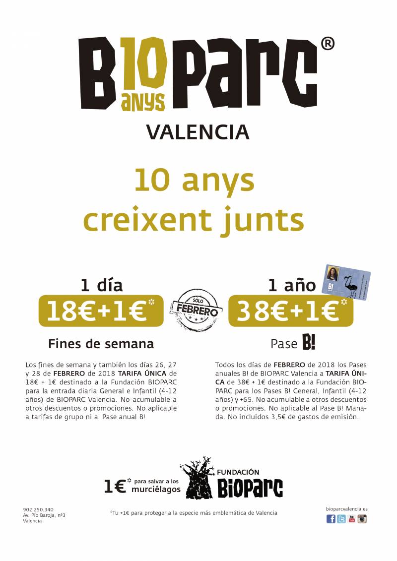 10º Aniversario de Bioparc Valencia 10º Aniversario de Bioparc Valencia