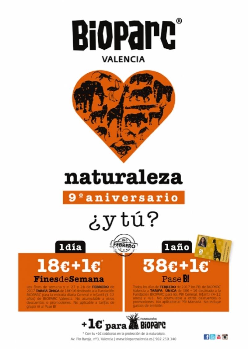 Bioparc Valencia, promociones 9º aniversario
