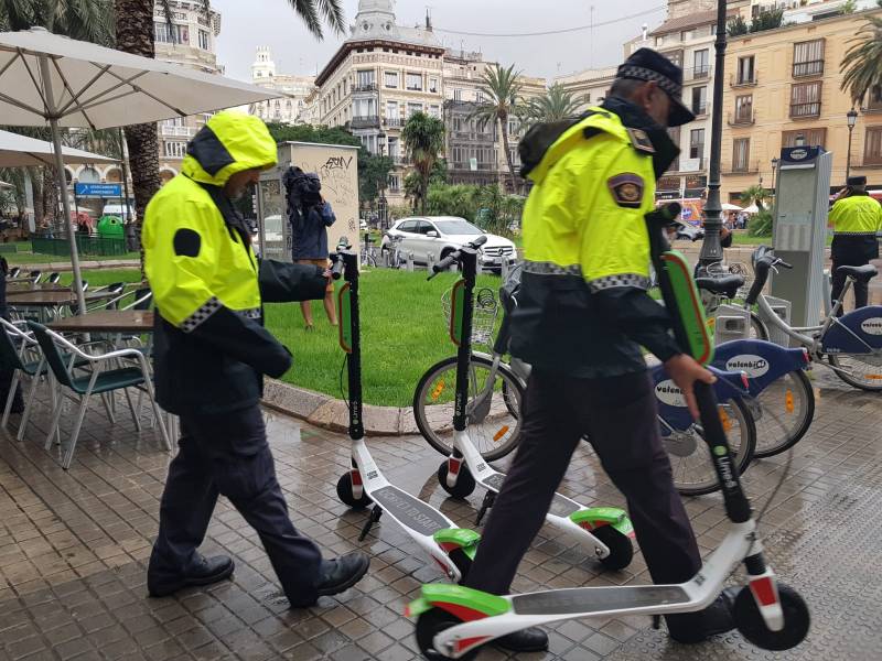 Retirada de patinets 