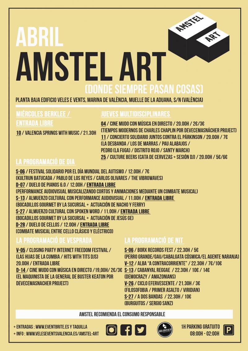 CARTEL ABRIL AMSTEL ART