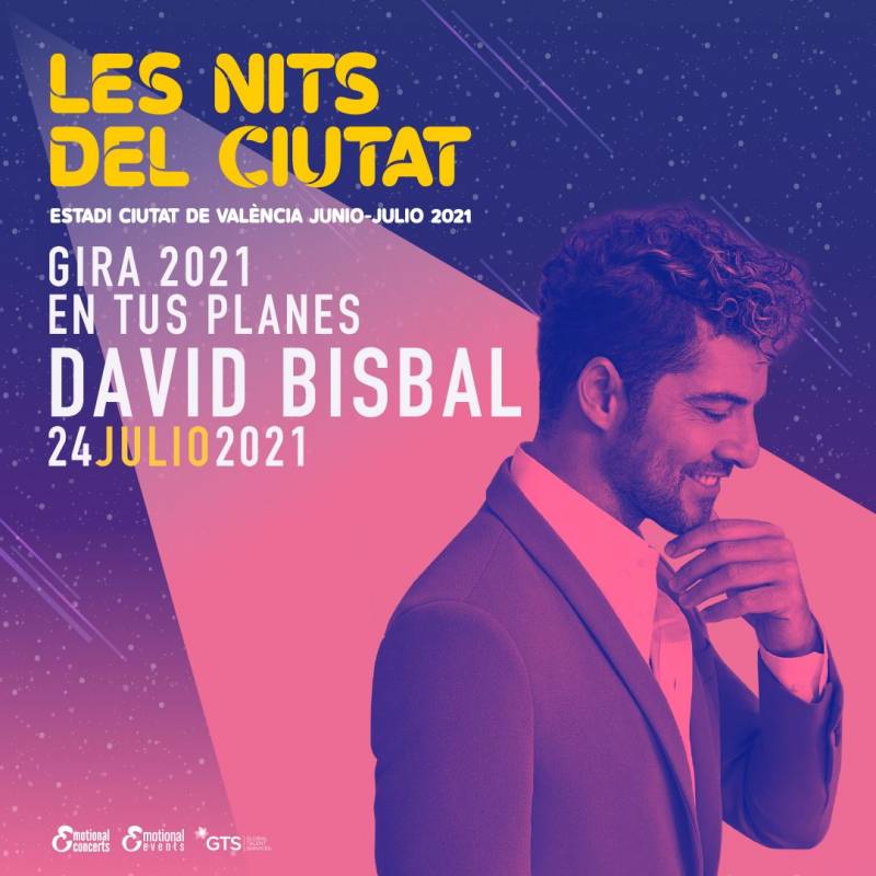 Cartel del concierto de David Bisbal en València organizado por Emotional Events. Image: emotionalevents