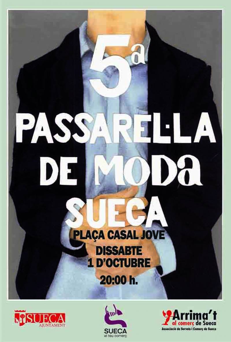 Cartel de la pasarela de moda de Sueca